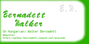 bernadett walker business card